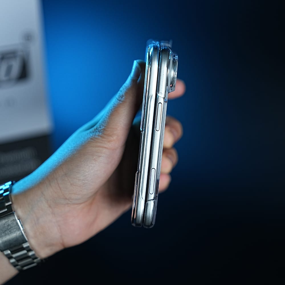 FRATO iPhone Fold CrystalMag Clear Case for iPhone Duo | MagSafe Compatible Transparent Protective Cover