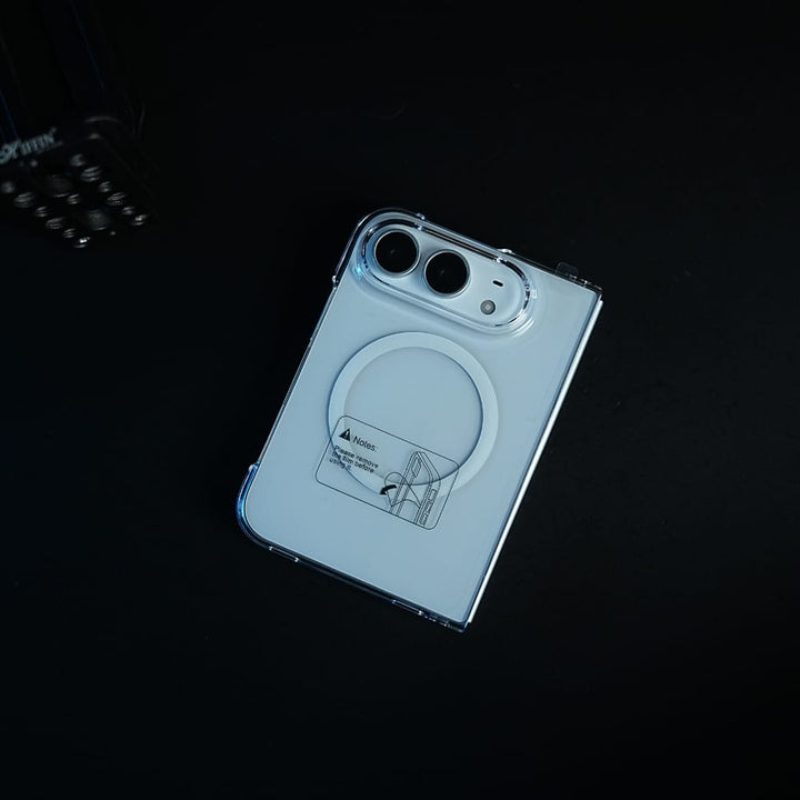 FRATO iPhone Fold CrystalMag Clear Case for iPhone Duo | MagSafe Compatible Transparent Protective Cover