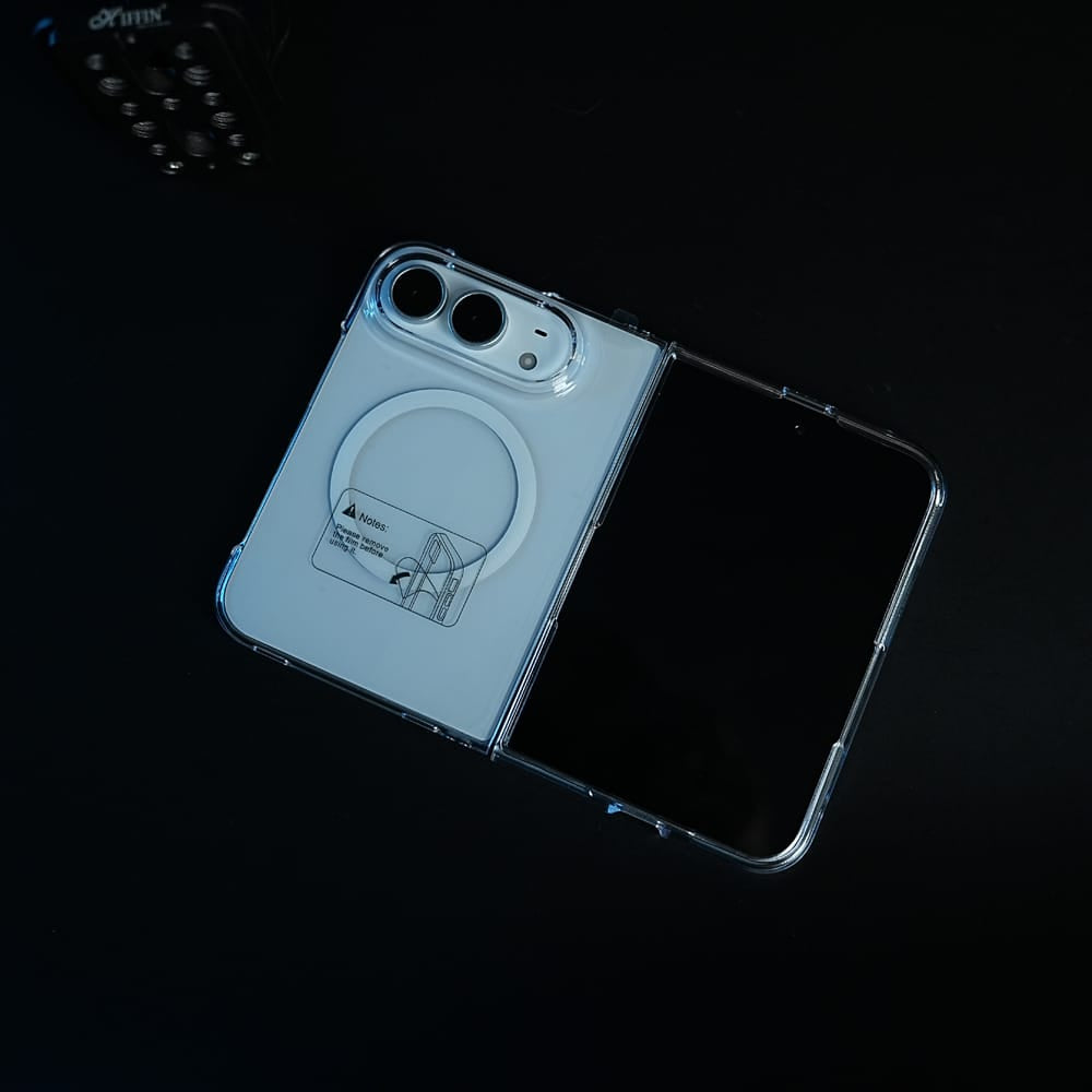FRATO iPhone Fold CrystalMag Clear Case for iPhone Duo | MagSafe Compatible Transparent Protective Cover
