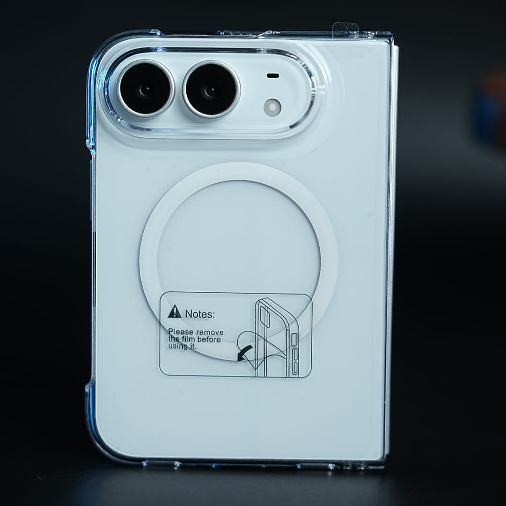 FRATO iPhone Fold CrystalMag Clear Case for iPhone Duo | MagSafe Compatible Transparent Protective Cover