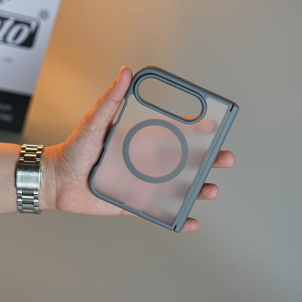 FRATO iPhone Fold FrostMag Shield Back Case for iPhone Duo | MagSafe Compatible with Hinge Protection