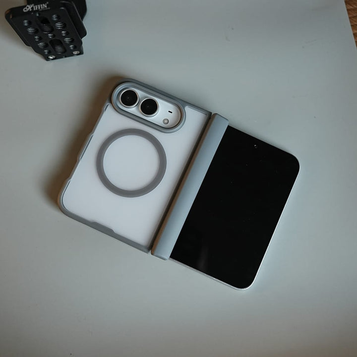 FRATO iPhone Fold FrostMag Shield Back Case for iPhone Duo | MagSafe Compatible with Hinge Protection