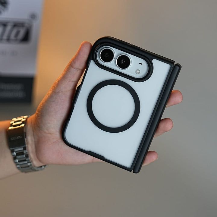 FRATO iPhone Fold FrostMag Shield Back Case for iPhone Duo | MagSafe Compatible with Hinge Protection