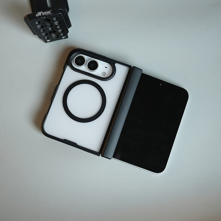 FRATO iPhone Fold FrostMag Shield Back Case for iPhone Duo | MagSafe Compatible with Hinge Protection