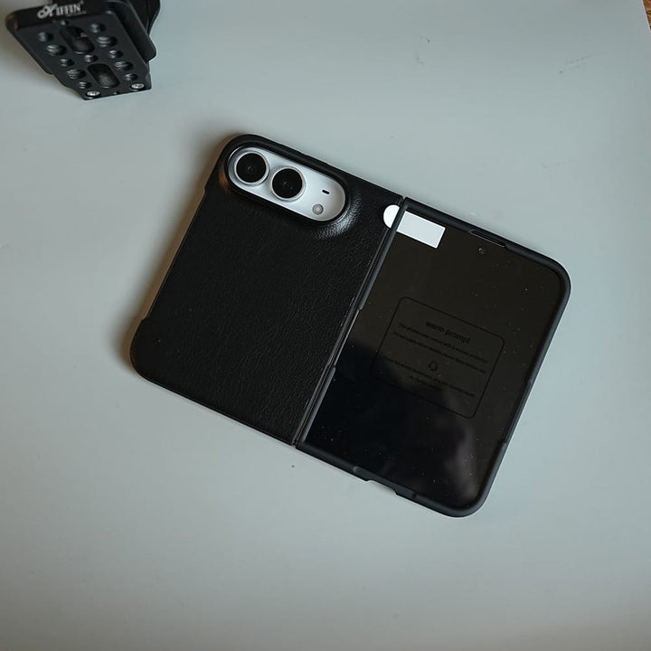 FRATO iPhone Fold LuxeGrain Textured Leather Case for iPhone Duo with Front Glass Protection