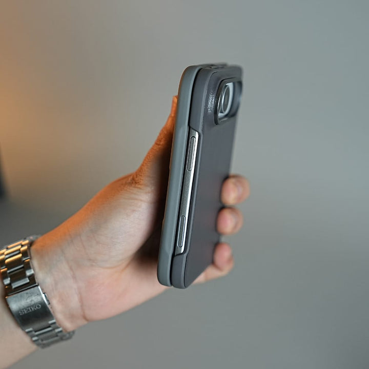 FRATO iPhone Fold LuxeGrain Textured Leather Case for iPhone Duo with Front Glass Protection