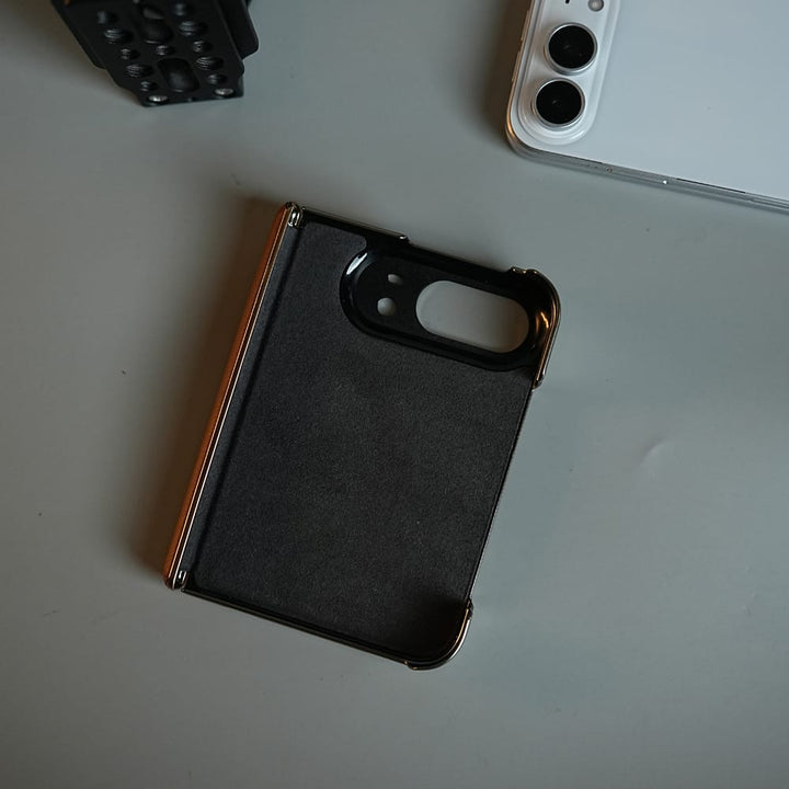 FRATO iPhone Fold Premium Leather Texture MagSafe Case for iPhone Duo with Camera Glass &amp; Hinge Protection