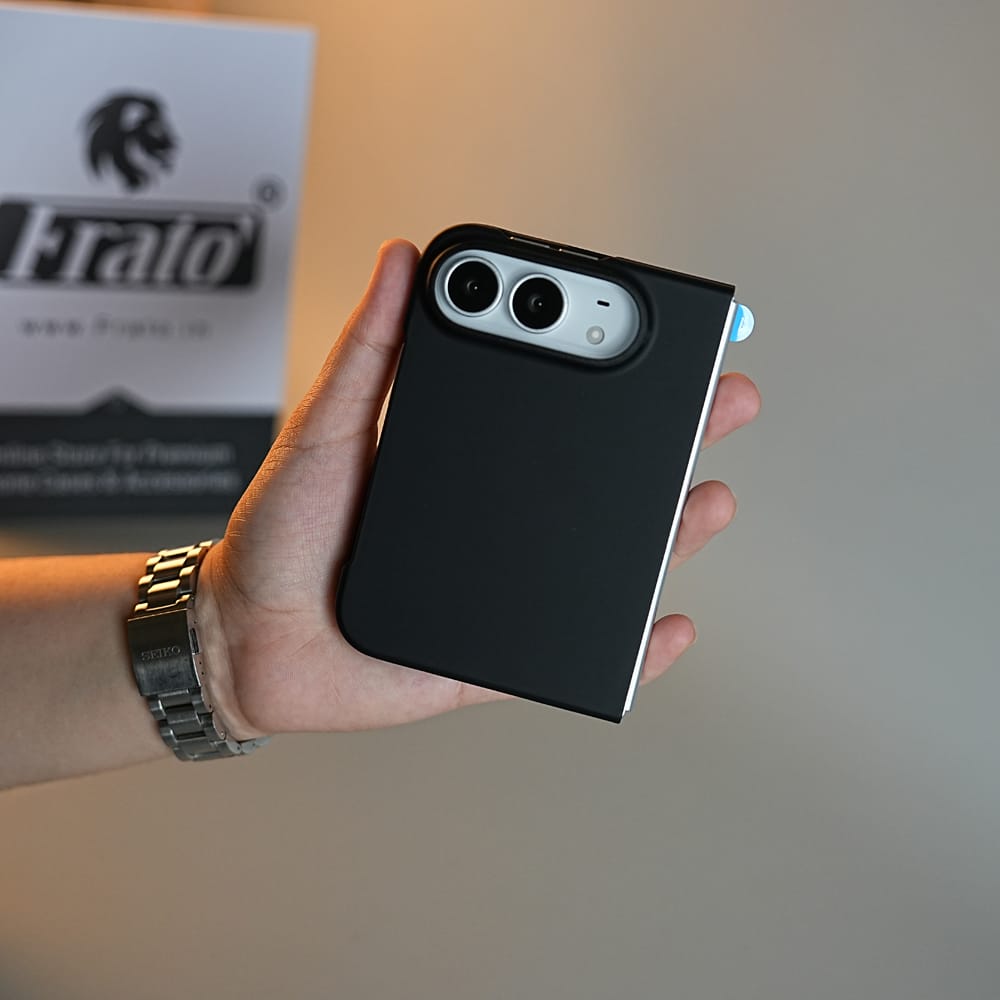 FRATO iPhone Fold ShadowShell Matte Case for iPhone Duo with Front Glass Protection