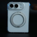 Crystal Clear Case for iPhone Duo | 360° Rotating Metal Stand | Front Glass | Metal Camera Ring