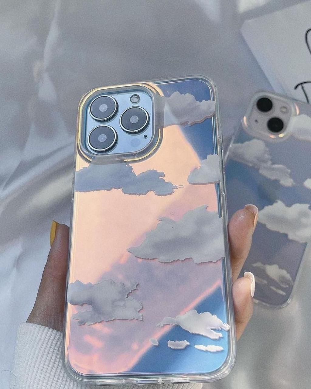 FRATO iPhone Trending iPhone 15 Pro Max iPhone 15 Series Holographic Cloud Pattern Case Cover