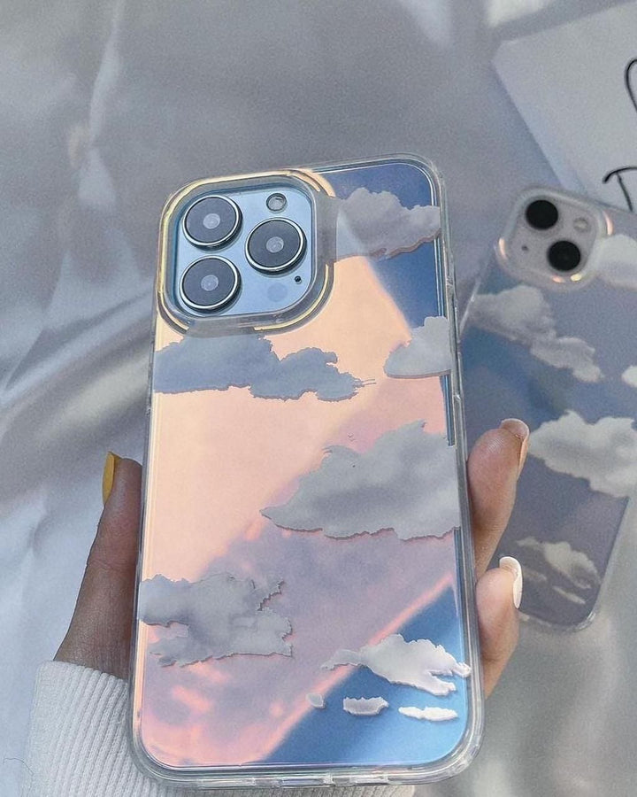 FRATO iPhone Trending iPhone 15 Pro Max iPhone 15 Series Holographic Cloud Pattern Case Cover