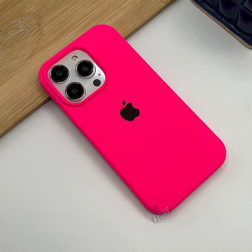 FRATO iPhone Trending iPhone 15 Series Liquid Silicone Case Cover Neon Pink