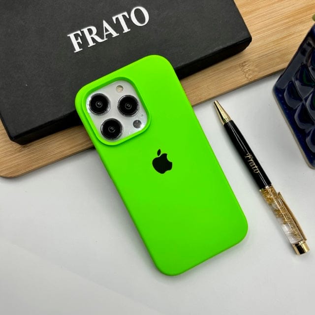 FRATO iPhone Trending iPhone Liquid Silicone Case Cover ( Neon Green )