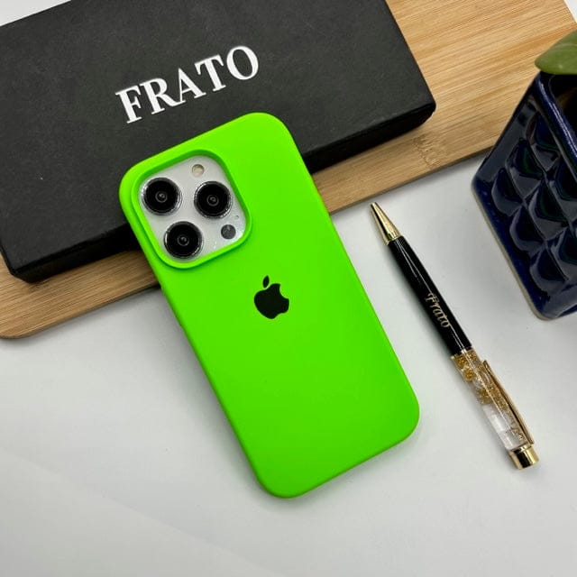 FRATO iPhone Trending iPhone Liquid Silicone Case Cover ( Neon Green )