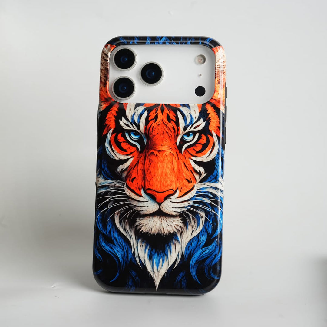 FRATO Leke Dual Layer iPhone Tiger Face HD Glossy Double layer Tough Cover