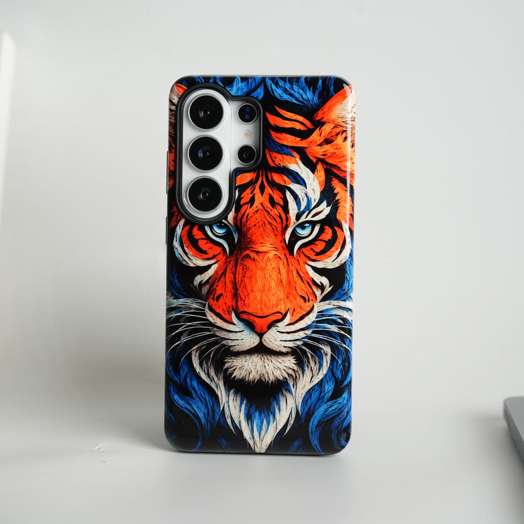 FRATO Leke Dual Layer Samsung Galaxy Ultra Series Tiger Face HD Glossy Double layer Tough Cover