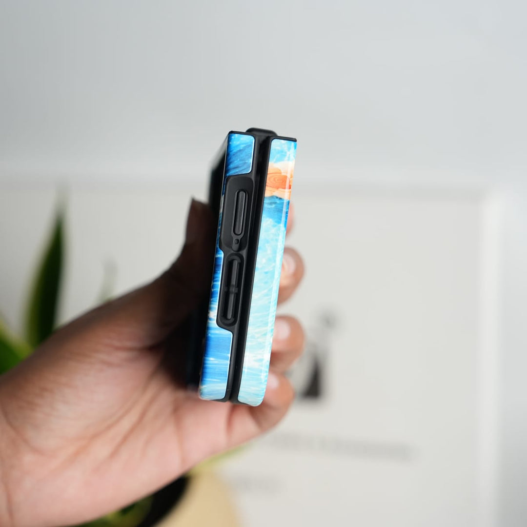 FRATO Leke Dual Layer Samsung Galaxy Z Flip Series Ocean Breeze HD Glossy Double layer Tough Cover
