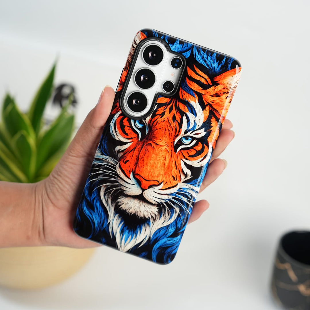 FRATO Leke Dual Layer Samsung S26 Ultra Galaxy Ultra Series Tiger Face HD Glossy Double layer Tough Cover