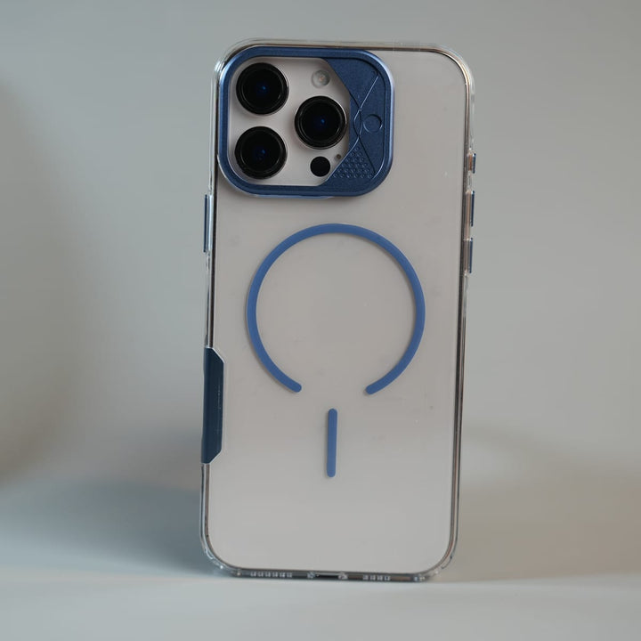 FRATO luxury Case 16 Pro Max / Blue iPhone 16 Series Frosted MagSafe Case with Metallic Camera Frame