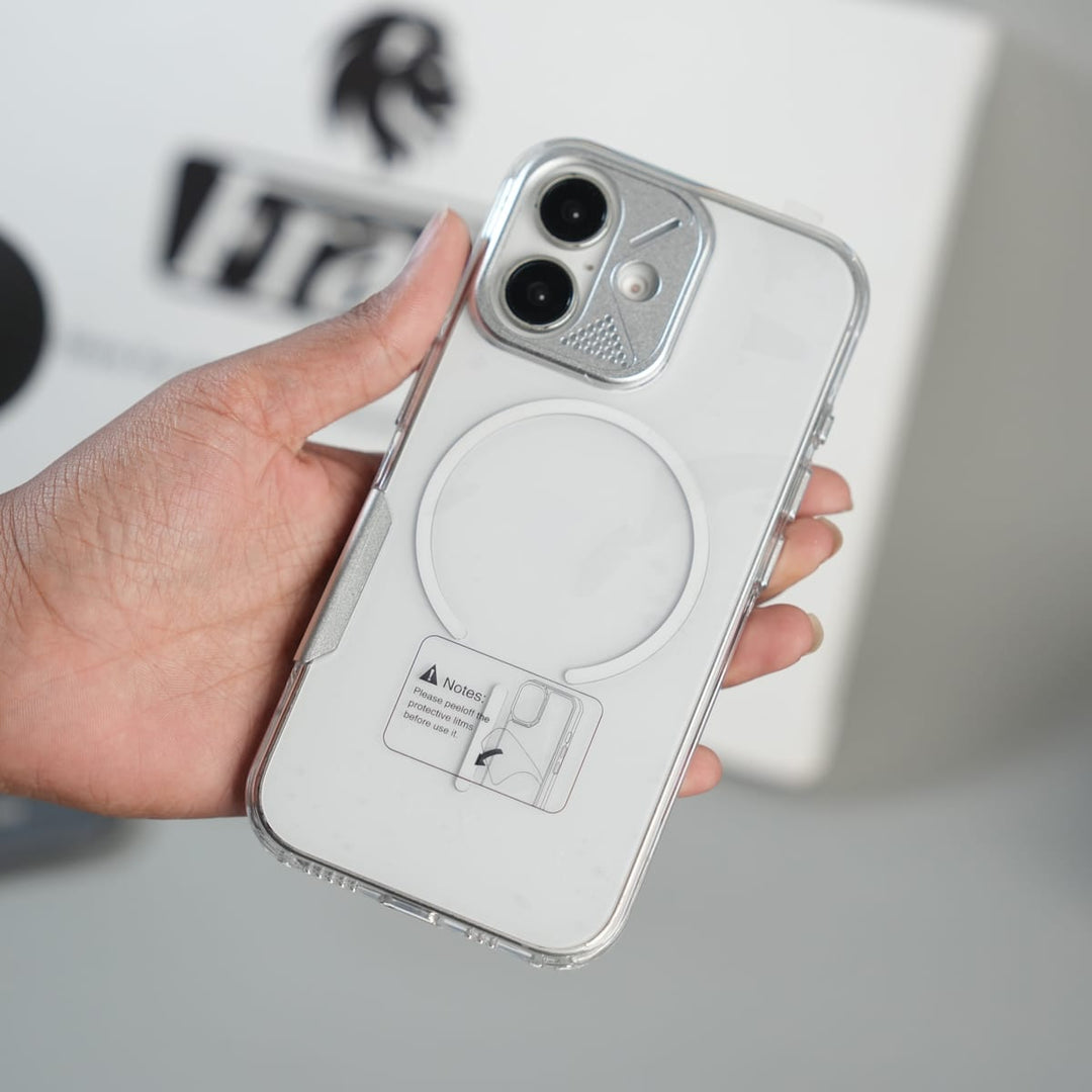 FRATO luxury Case 16 Pro Max / Silver iPhone 16 Series Frosted MagSafe Case with Metallic Camera Frame