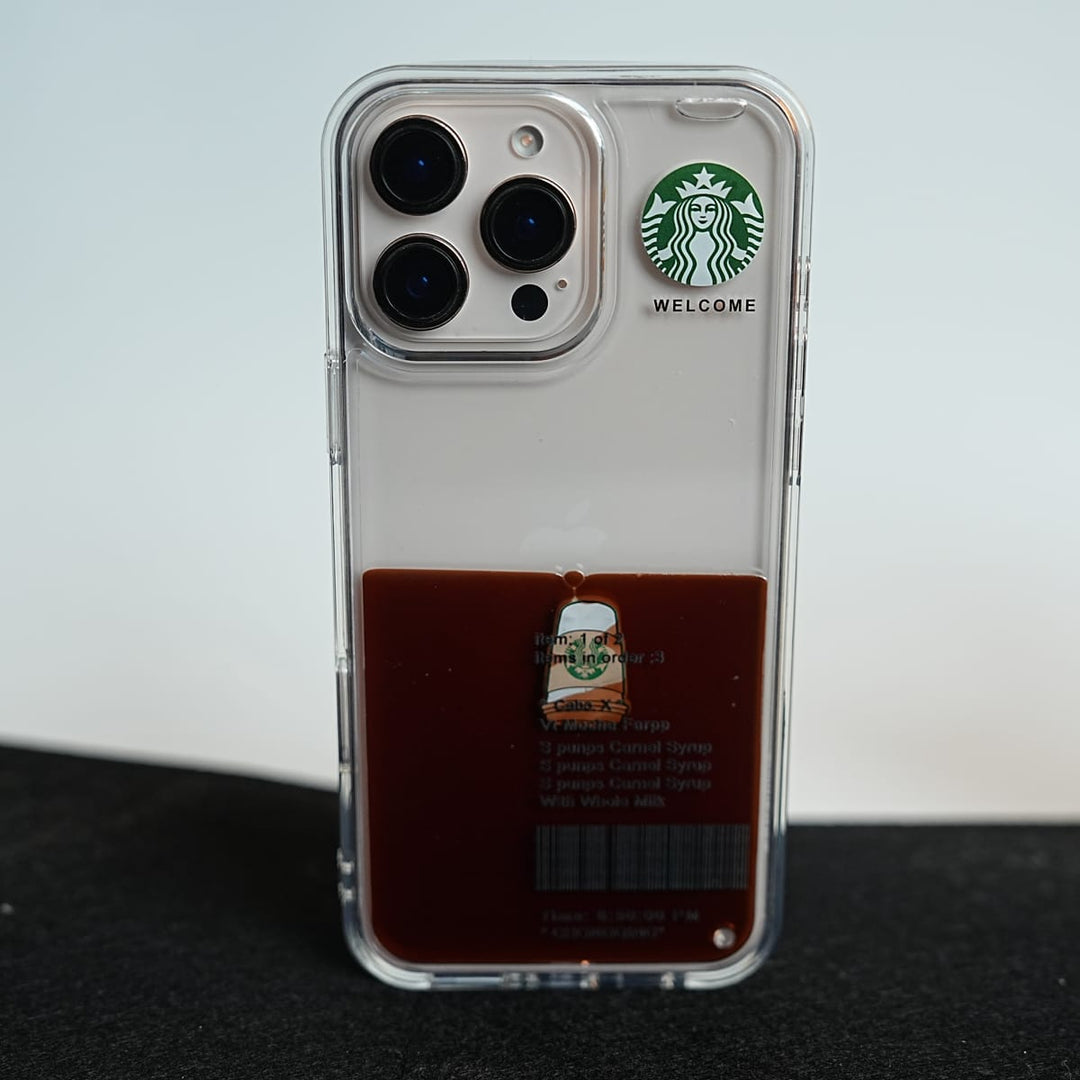 FRATO luxury Case 17 Pro / Coffee SB Floating Cup Case For iPhone Series