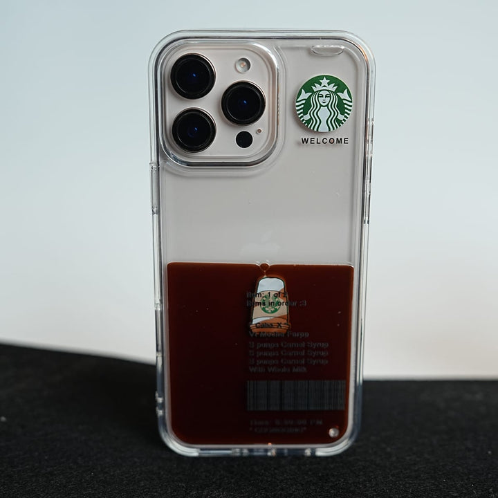 FRATO luxury Case 17 Pro / Coffee SB Floating Cup Case For iPhone Series