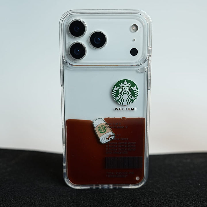 FRATO luxury Case 17 Pro Max / Coffee SB Floating Cup Case For iPhone Series