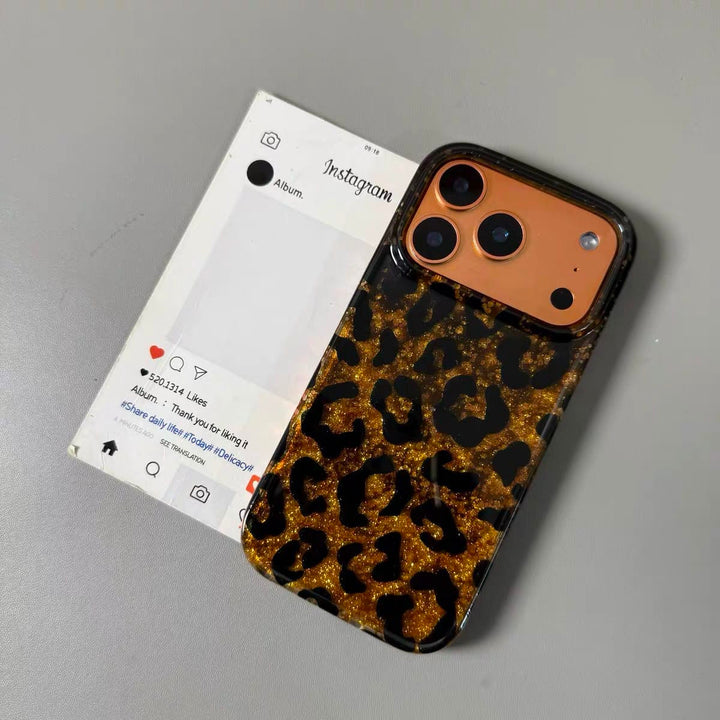 FRATO luxury Case Glitter Leopard Print Case for iPhone | Sparkle TPU Protective Cover