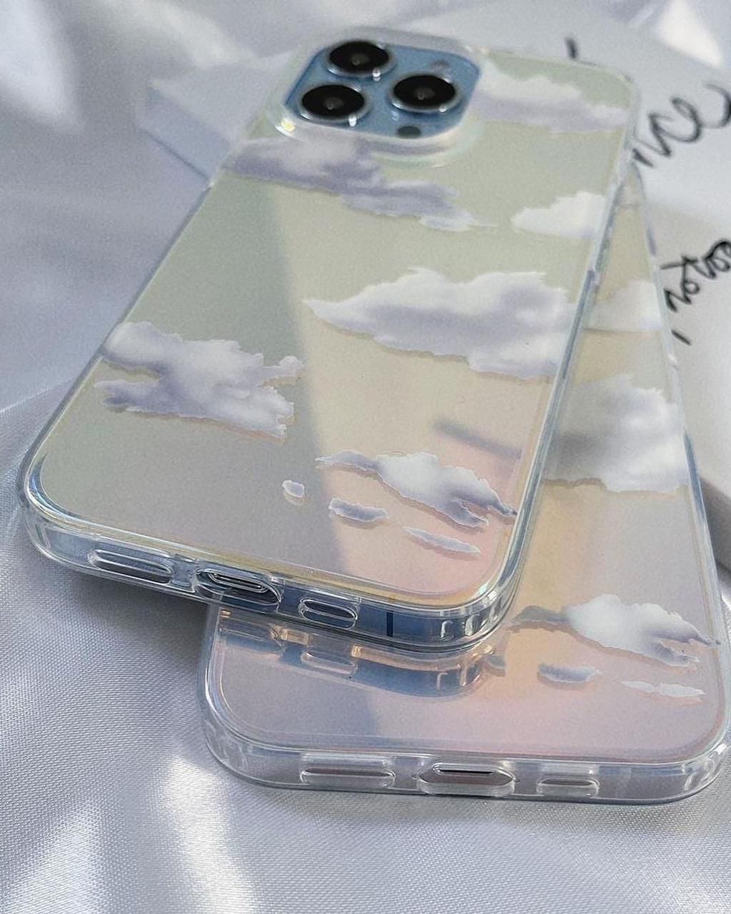 FRATO luxury Case iPhone 12 Series Holographic Cloud Pattern Case Cover
