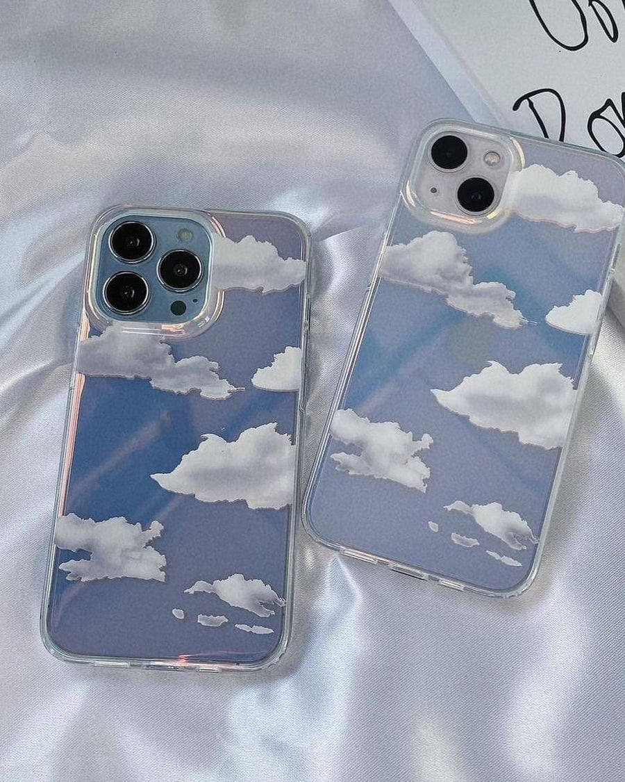 FRATO luxury Case iPhone 12 Series Holographic Cloud Pattern Case Cover
