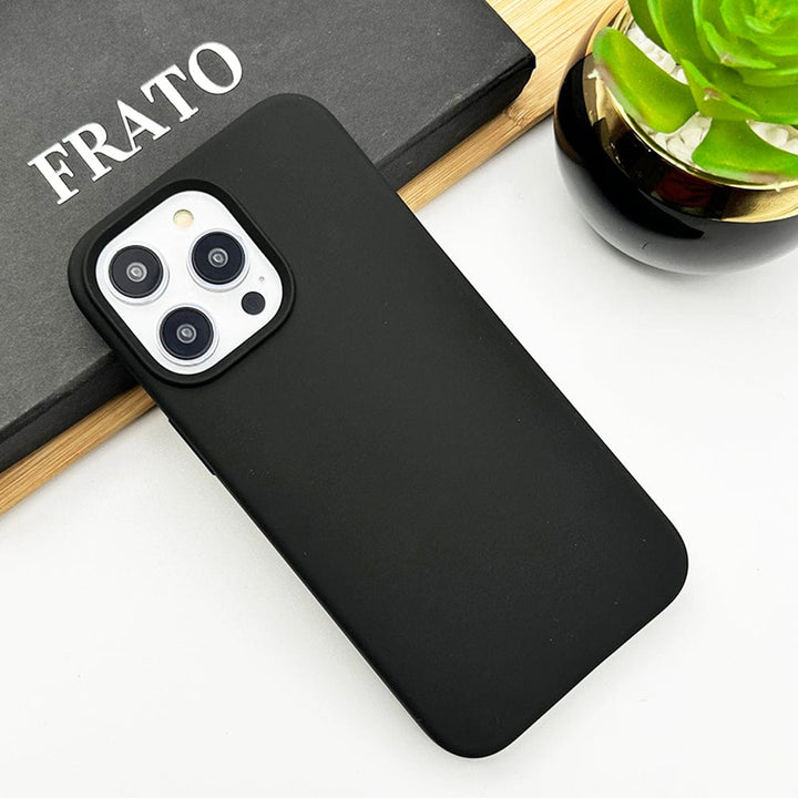 FRATO luxury Case iPhone 14 Pro Max / Black iPhone Luxury Ultra Silk Liquid Silicone Case Cover