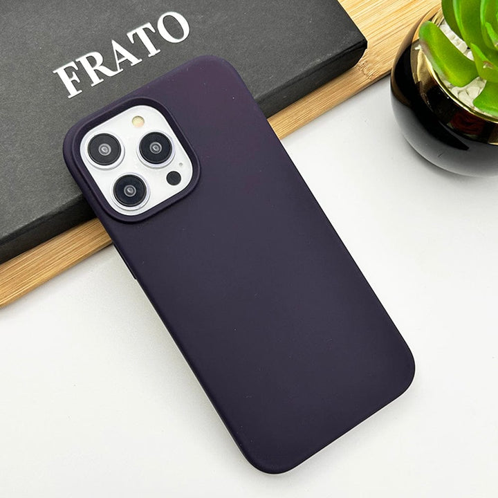FRATO luxury Case iPhone 14 Pro Max / Deep Purple iPhone Luxury Ultra Silk Liquid Silicone Case Cover