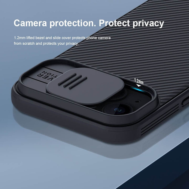 FRATO luxury Case iPhone 15 Plus Nillkin CamShield Pro Case Cover Black
