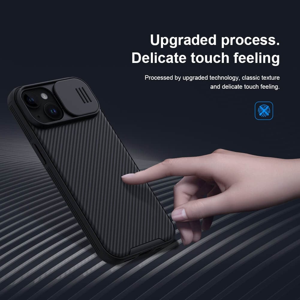 FRATO luxury Case iPhone 15 Plus Nillkin CamShield Pro Case Cover Black