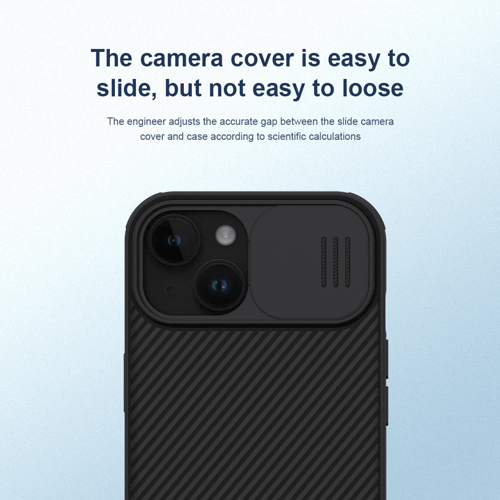 FRATO luxury Case iPhone 15 Plus Nillkin CamShield Pro Case Cover Black