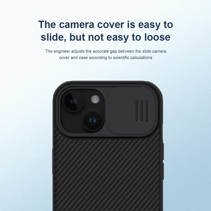 FRATO luxury Case iPhone 15 Plus Nillkin CamShield Pro Case Cover Black
