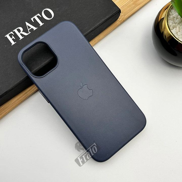 FRATO luxury Case iPhone 15 Pro Max / Blue iPhone 15 Series Luxury Leather Texture With Logo Shockproof Case Cover
