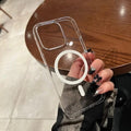 iPhone 15 series Crystal Clear Transparent Soft Silicone Magsafe Case Cover