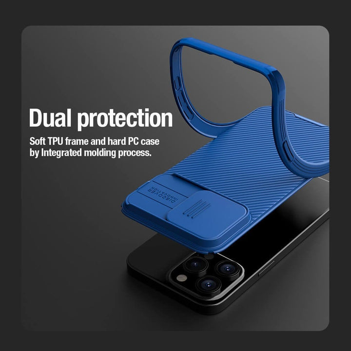 FRATO luxury Case iPhone 15 Pro Max Nillkin CamShield Pro Case Cover Black
