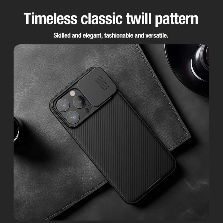 FRATO luxury Case iPhone 15 Pro Max Nillkin CamShield Pro Case Cover Black