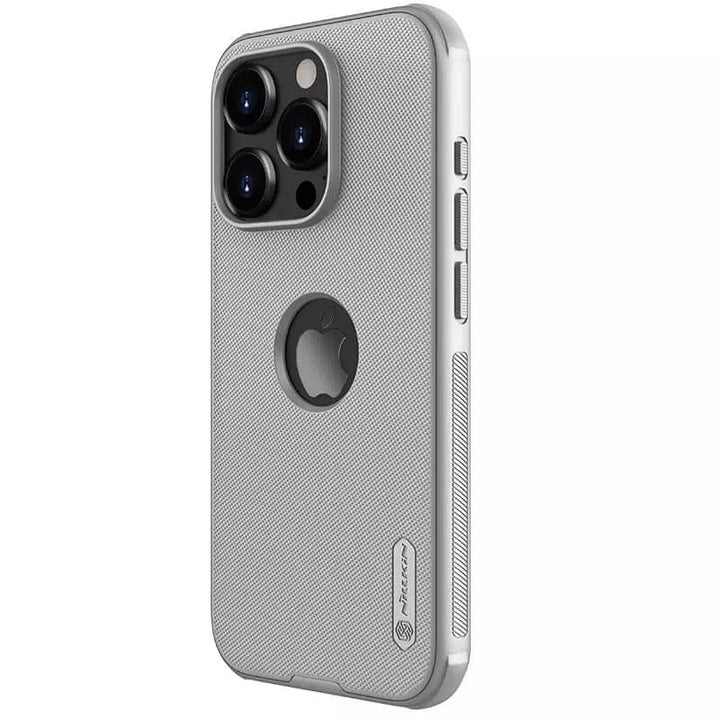 FRATO luxury Case iPhone 15 Pro Nillkin 15 Series Super Frosted Shield Pro Matte cover case for iPhone (With LOGO Cutout) -Grey