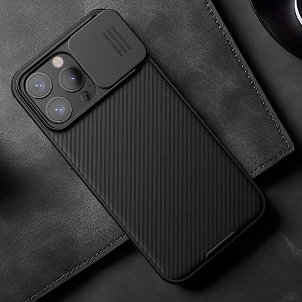 FRATO luxury Case iPhone 15 Pro Nillkin CamShield Pro Case Cover Black