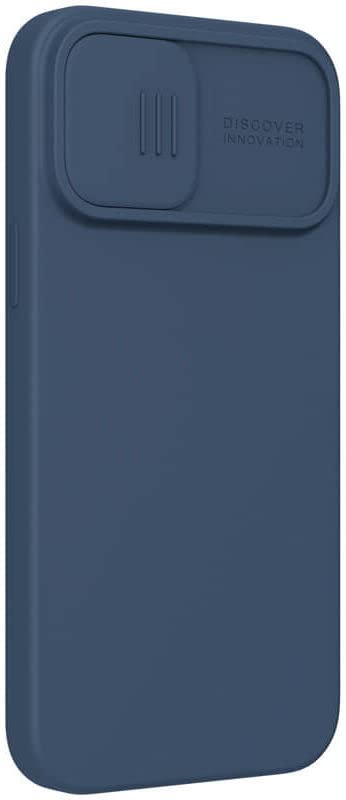 FRATO luxury Case iPhone 15 Pro Nillkin CamShield Silky Silicone Case Cover (Blue)