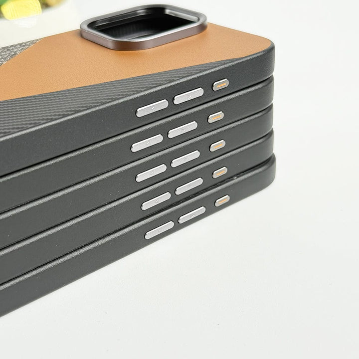 FRATO luxury Case iPhone 15 Series 3 Texture Design Metal Camera Bumper Cover