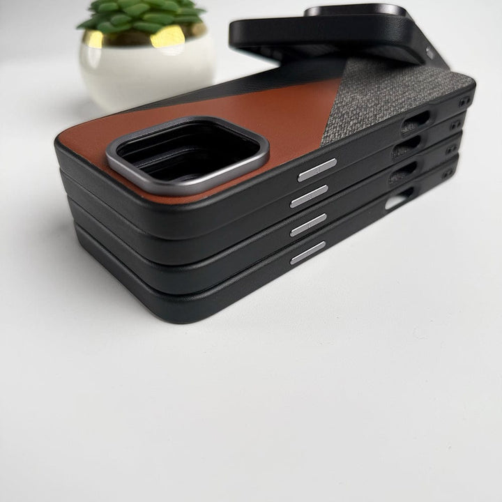 FRATO luxury Case iPhone 15 Series 3 Texture Design Metal Camera Bumper Cover