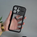 iPhone 16 Series Airbag Shockproof Cyber Series Bumper Shell Case Cover (Black)