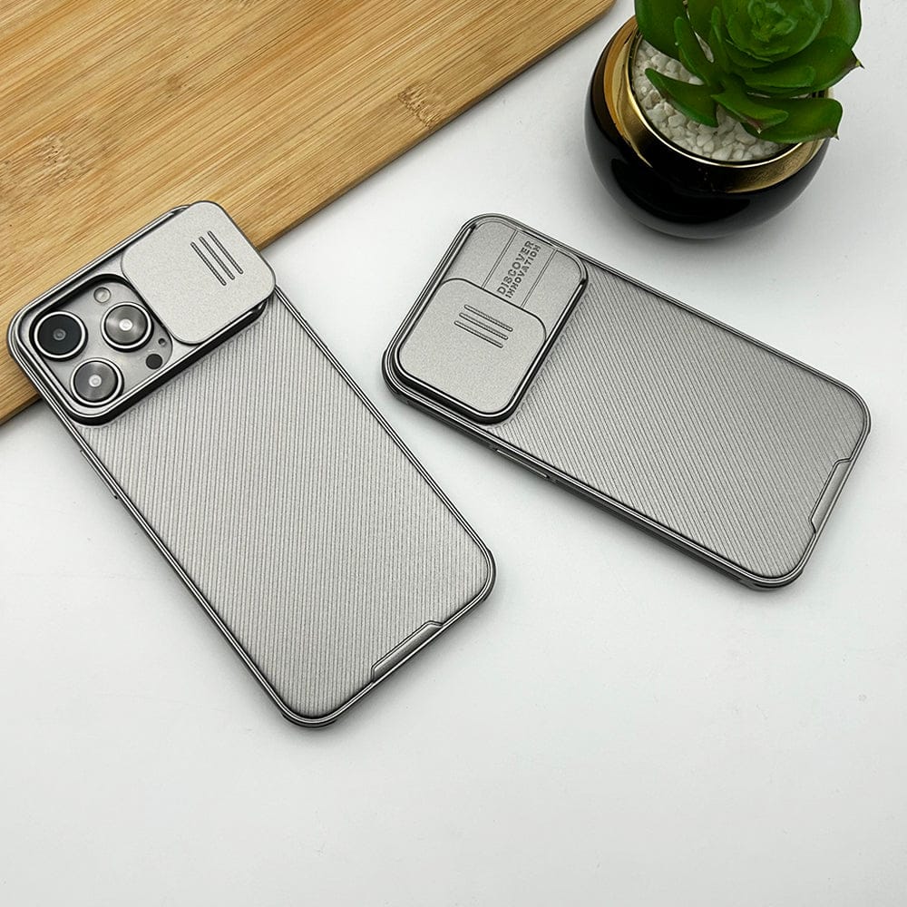 FRATO luxury Case iPhone 15 Series CamShield Camera Protection Case Cover (Titanium Grey)