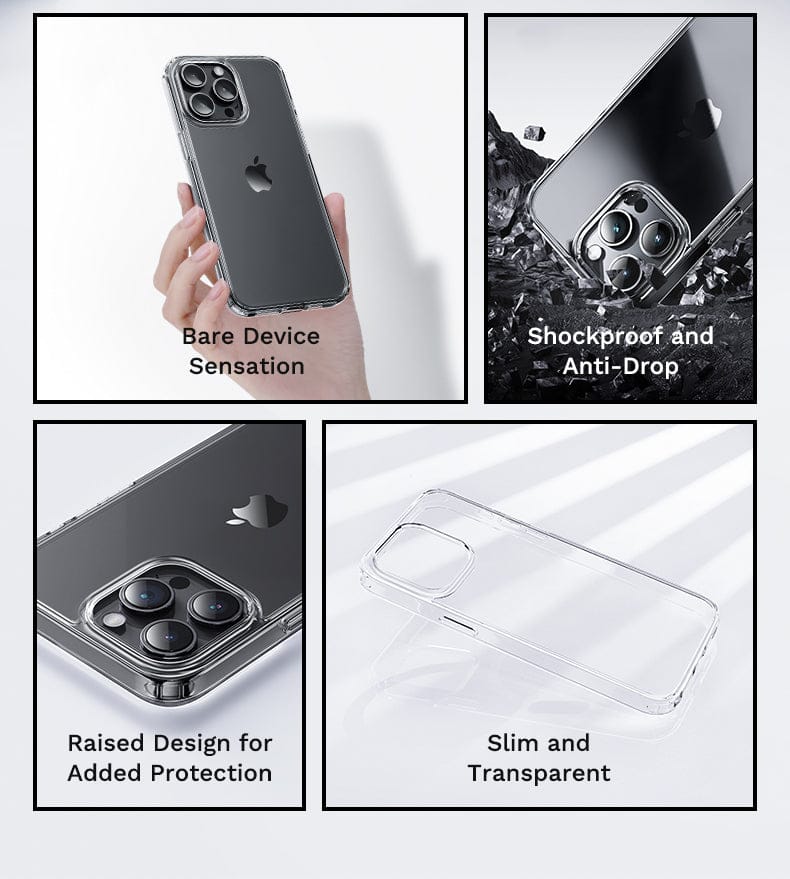 FRATO luxury Case iPhone 15 Series Crystal Clear Transparent Silicone Case Cover