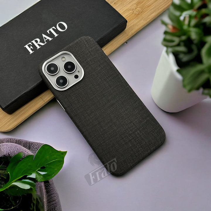 FRATO luxury Case iPhone 15 Series Finewoven Fabric Case Cover With MagSafe Charging Support