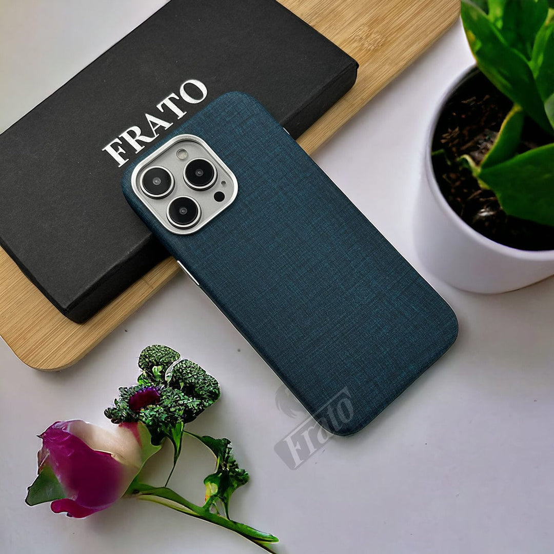 FRATO luxury Case iPhone 15 Series Finewoven Fabric Case Cover With MagSafe Charging Support